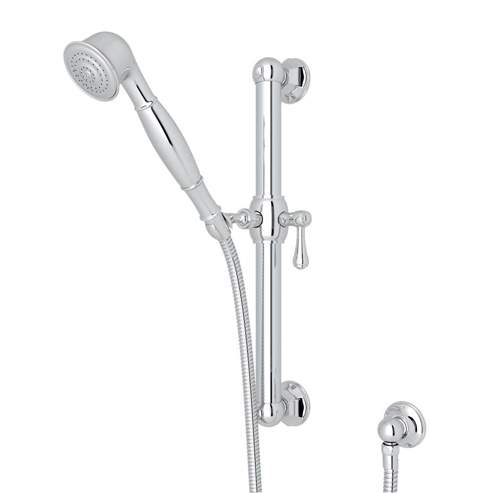 ROHL 1282APC Handshower Set With 24" Grab Bar and Single Function Handshower In Polished Chrome