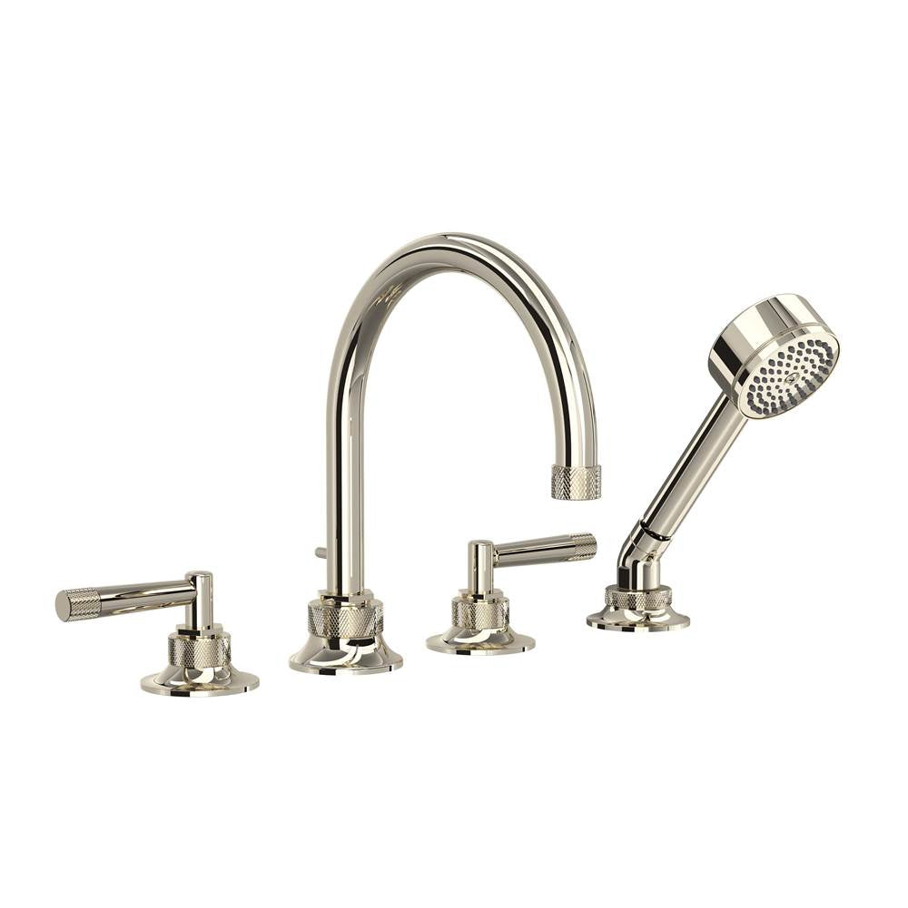 ROHL MB06D4LMPN Graceline 4-Hole Deck Mount Tub Filler In Polished Nickel