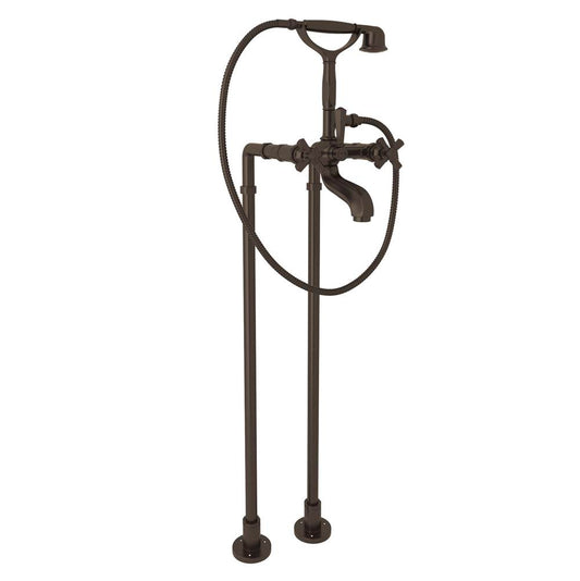 ROHL AKIT1901NXMTCB Palladian Floor Mount Tub Filler In Tuscan Brass