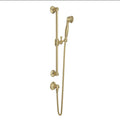 ROHL 1330SUB Handshower Set With 24" Slide Bar and Single Function Handshower In Satin Unlacquered Brass