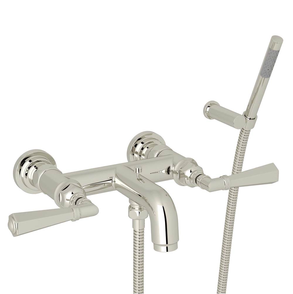 ROHL A2302LMPN San Giovanni Exposed Wall Mount Tub Filler In Polished Nickel