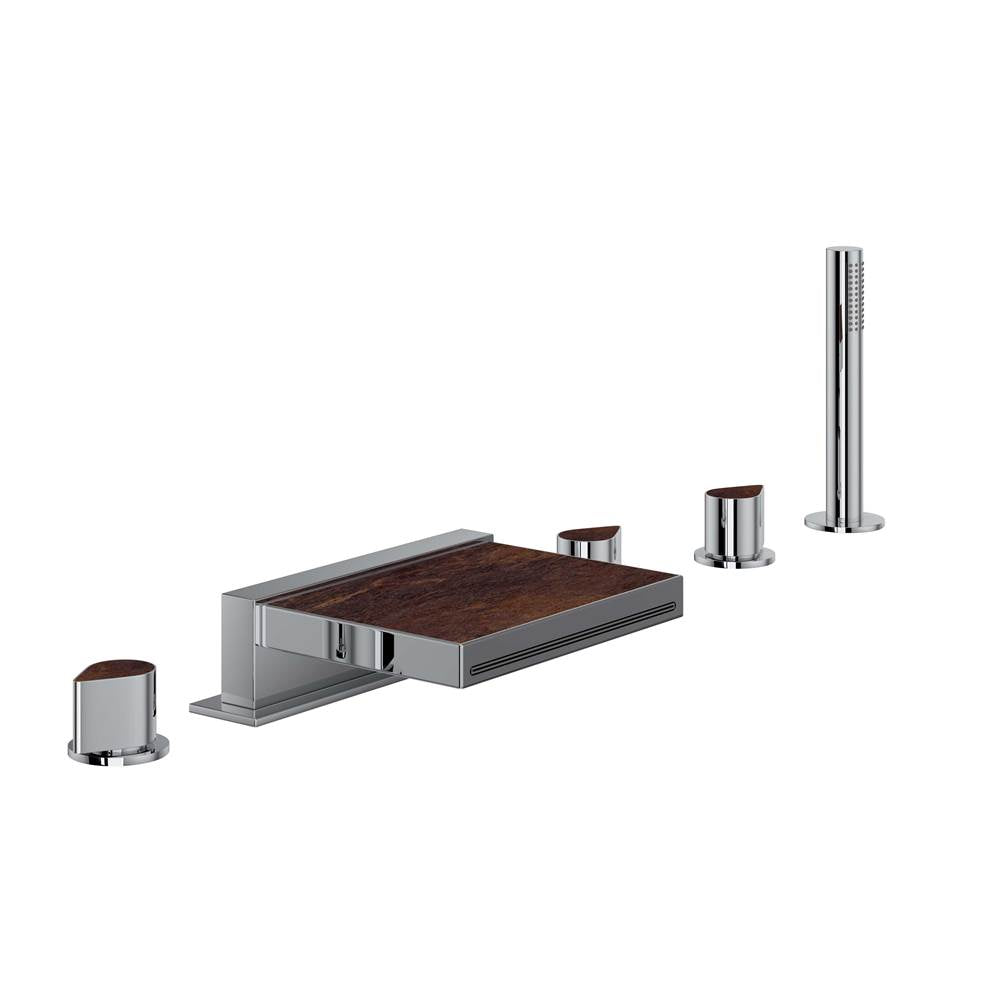 ROHL MI05D5SDAPC Miscelo 5-Hole Deck Mount Tub Filler In Polished Chrome