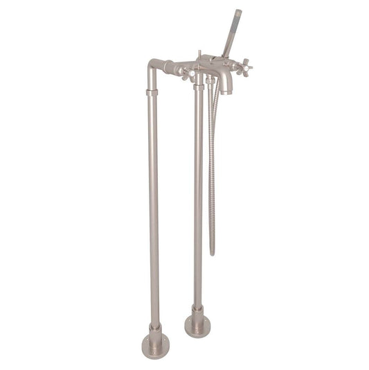 ROHL AKIT2302NXSTN San Giovanni Floor Mount Tub Filler In Satin Nickel
