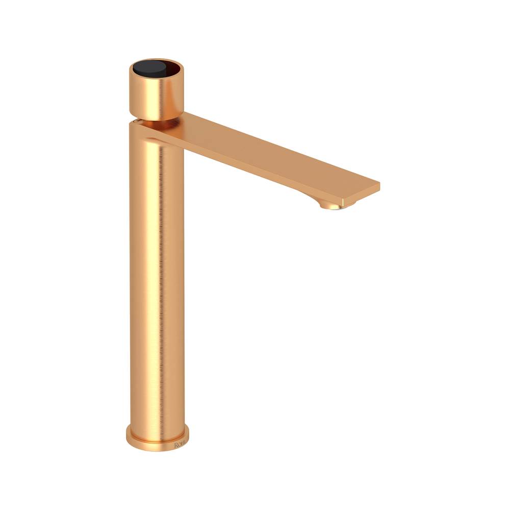 ROHL EC02D1IWSGB Eclissi Single Handle Tall Lavatory Faucet In Satin Gold/Matte Black