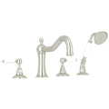 ROHL A1404LPPN Acqui 4-Hole Deck Mount Tub Filler In Polished Nickel