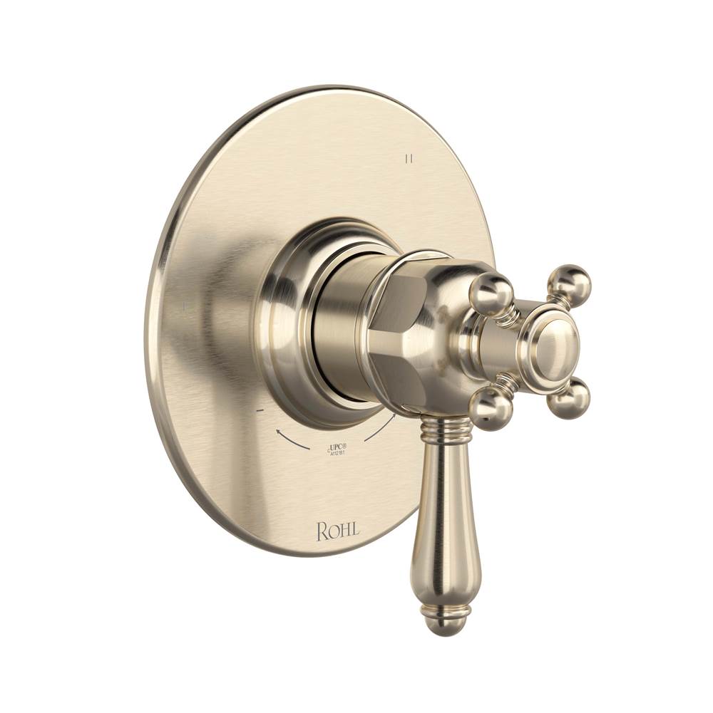 ROHL TTD47W1LMSTN 1/2" Therm & Pressure Balance Trim with 3 Functions (No Share) In Satin Nickel
