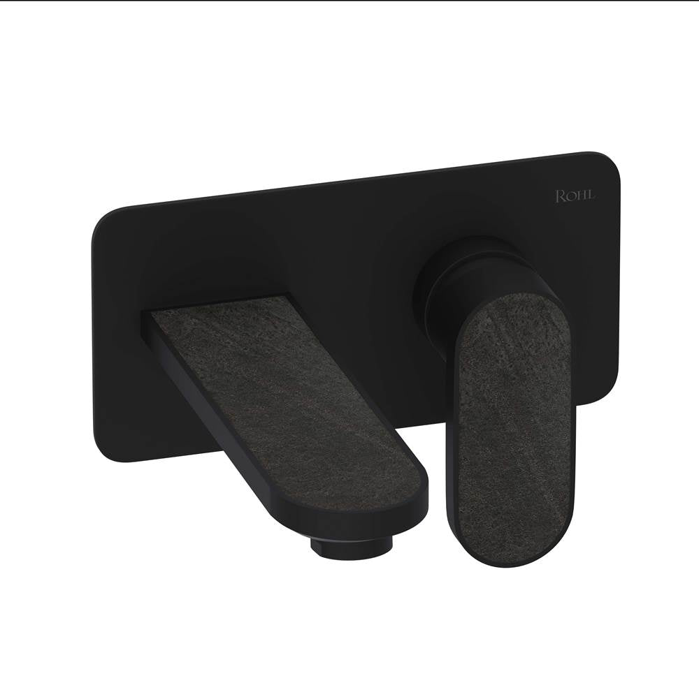 ROHL MI01W2GQMB Miscelo Wall Mount Single Handle Lavatory Faucet In Matte Black