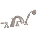 ROHL A2764LMSTN Verona 4-Hole Deck Mount Tub Filler In Satin Nickel