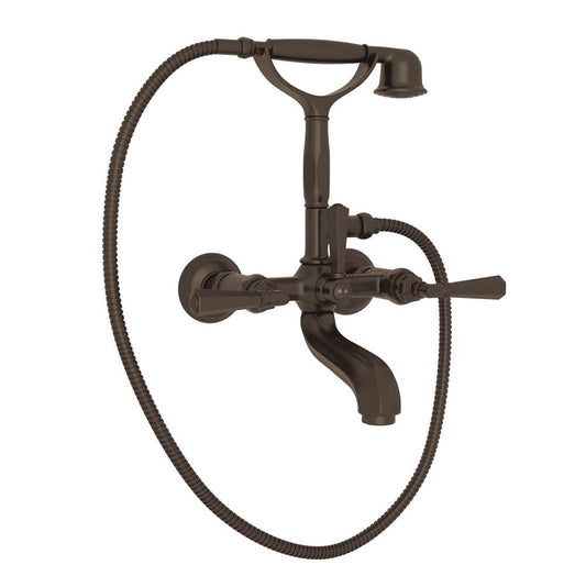 ROHL A1901LMTCB Palladian Exposed Wall Mount Tub Filler In Tuscan Brass