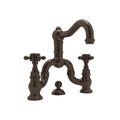 ROHL A1419XMTCB-2 Acqui Bridge Lavatory Faucet In Tuscan Brass