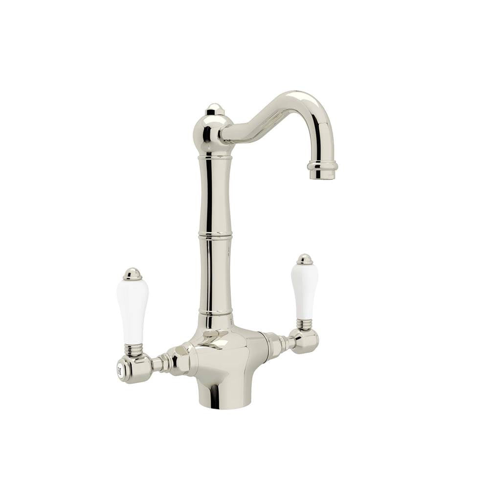 ROHL A1680LPPN-2 Acqui Two Handle Bar/Food Prep Kitchen Faucet In Polished Nickel