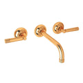 ROHL MB2030LMSGTO-2 Graceline Wall Mount Lavatory Faucet In Satin Gold
