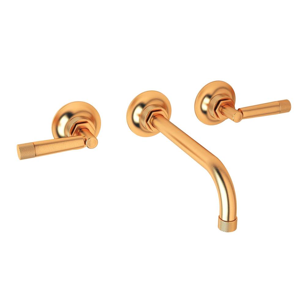 ROHL MB2030LMSGTO-2 Graceline Wall Mount Lavatory Faucet In Satin Gold