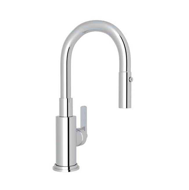 ROHL A3430SLMAPC-2 Lombardia Pull-Down Bar/Food Prep Kitchen Faucet In Polished Chrome