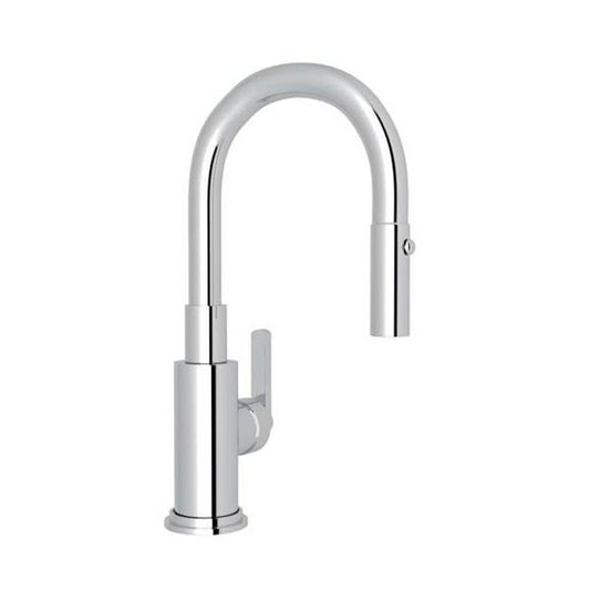 ROHL A3430SLMAPC-2 Lombardia Pull-Down Bar/Food Prep Kitchen Faucet In Polished Chrome