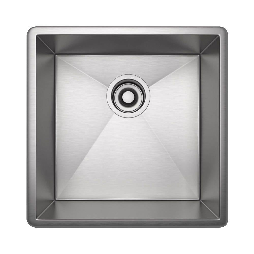 ROHL RSS1515SB Forze 15" Single Bowl Stainless Steel Kitchen Or Bar/Food Prep Sink In Brushed Stainless Steel