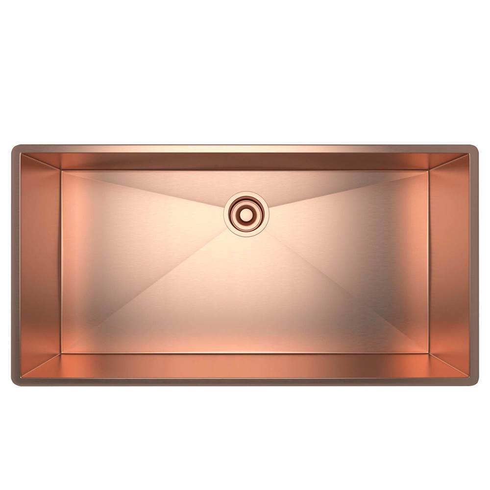ROHL RSS3618SC Forze 36" Single Bowl Stainless Steel Kitchen Sink In Stainless Copper