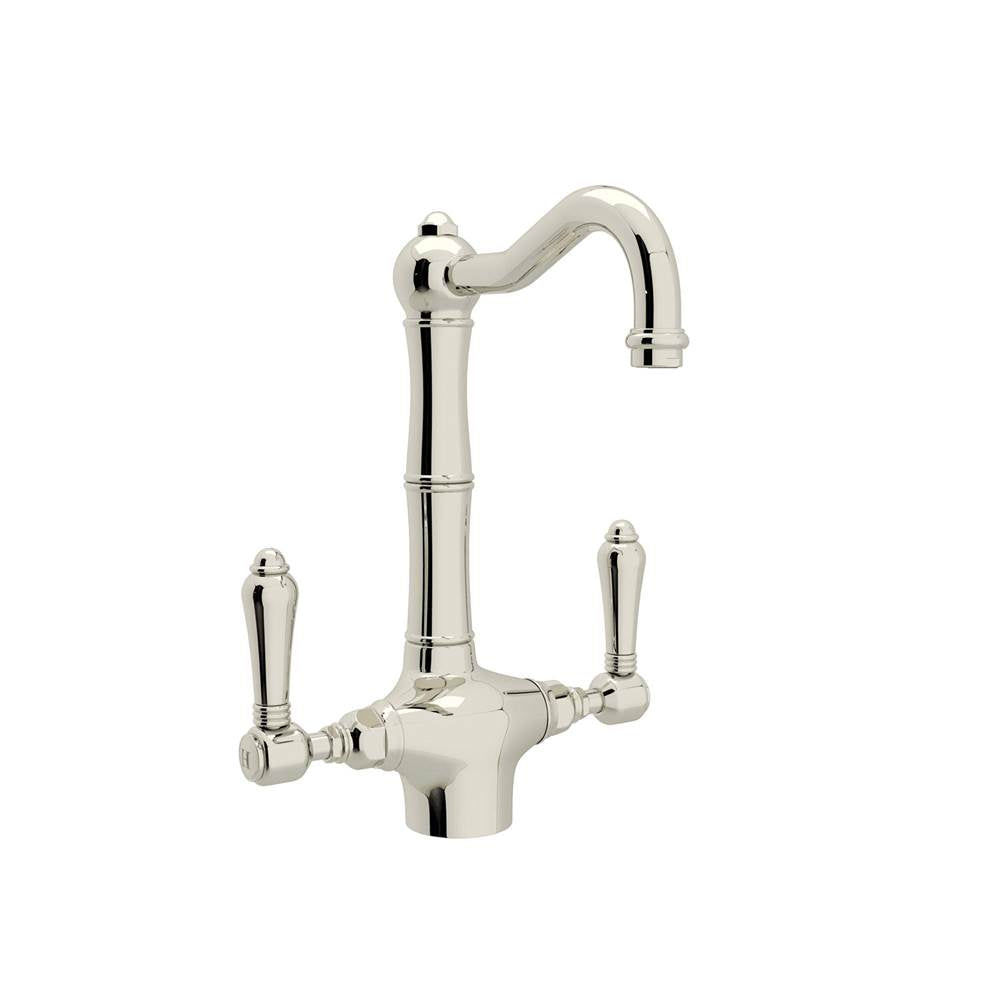 ROHL A1680LMPN-2 Acqui Two Handle Bar/Food Prep Kitchen Faucet In Polished Nickel