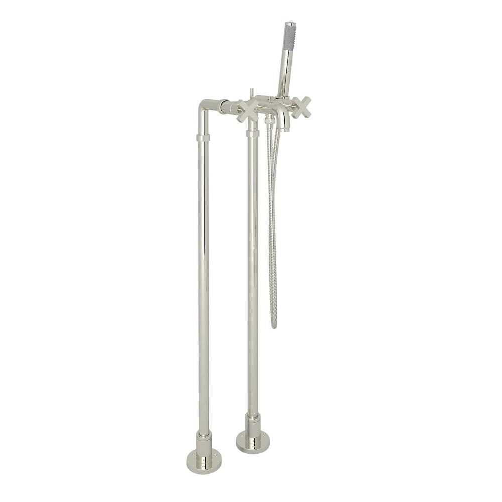 ROHL AKIT2202NXMPN Lombardia Floor Mount Tub Filler In Polished Nickel