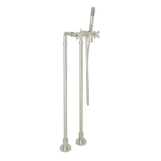 ROHL AKIT2202NXMPN Lombardia Floor Mount Tub Filler In Polished Nickel