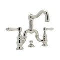 ROHL A1419LMPN-2 Acqui Bridge Lavatory Faucet In Polished Nickel