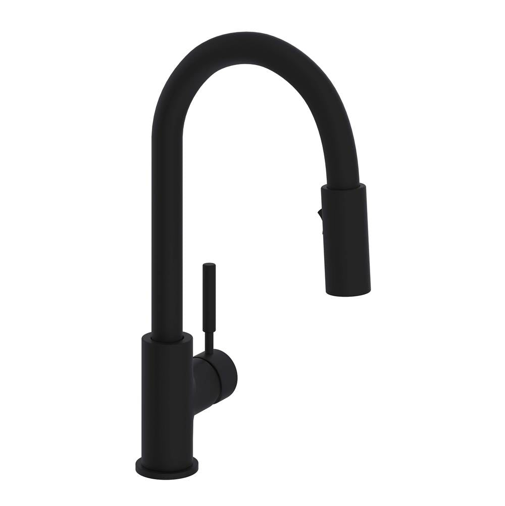 ROHL R7519MB Lux Pull-Down Bar/Food Prep Kitchen Faucet In Matte Black
