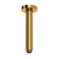 ROHL 70327SAULB 7" Reach Ceiling Mount Shower Arm In Unlacquered Brass
