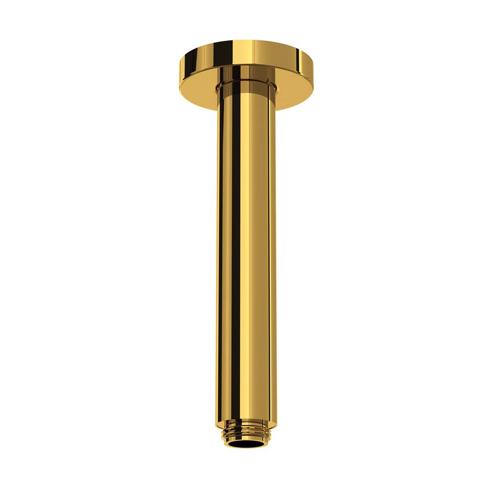 ROHL 70327SAULB 7" Reach Ceiling Mount Shower Arm In Unlacquered Brass
