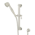 ROHL 1282PN Handshower Set With 24" Grab Bar and Single Function Handshower In Polished Nickel