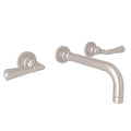 ROHL A2307LMSTNTO-2 San Giovanni Wall Mount Lavatory Faucet In Satin Nickel