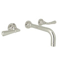 ROHL A2307LMPNTO-2 San Giovanni Wall Mount Lavatory Faucet In Polished Nickel