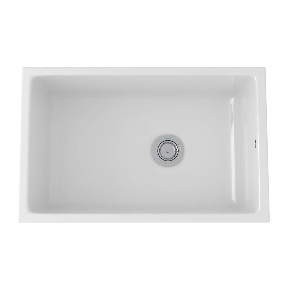 ROHL 6307-00 Allia 32" Fireclay Single Bowl Undermount Kitchen Sink In White