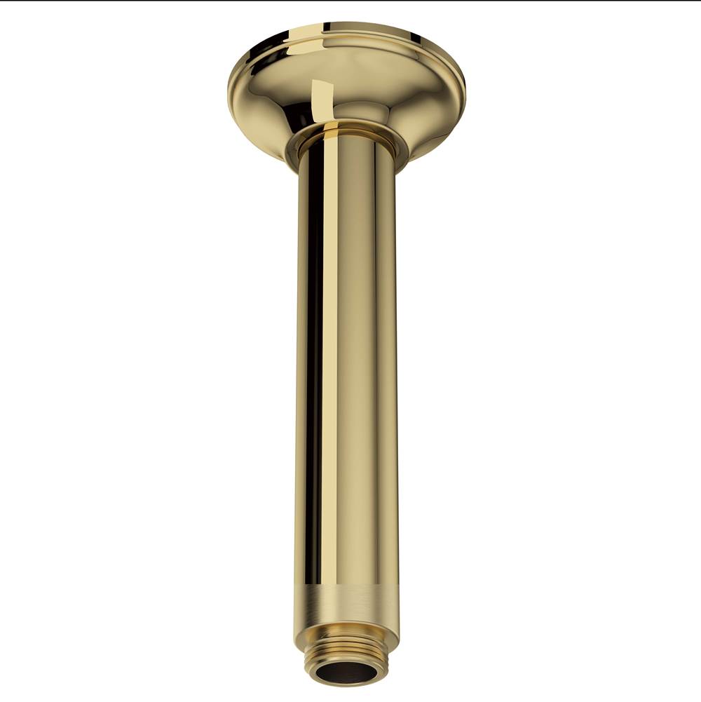 ROHL 1505/6SUB 7" Ceiling Mount Shower Arm In Satin Unlacquered Brass