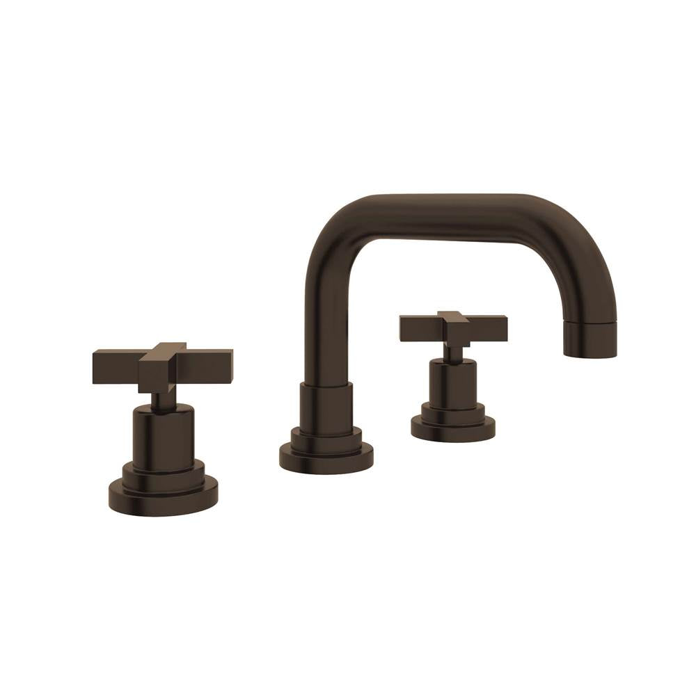 ROHL A2218XMTCB-2 Lombardia Widespread Lavatory Faucet With U-Spout In Tuscan Brass