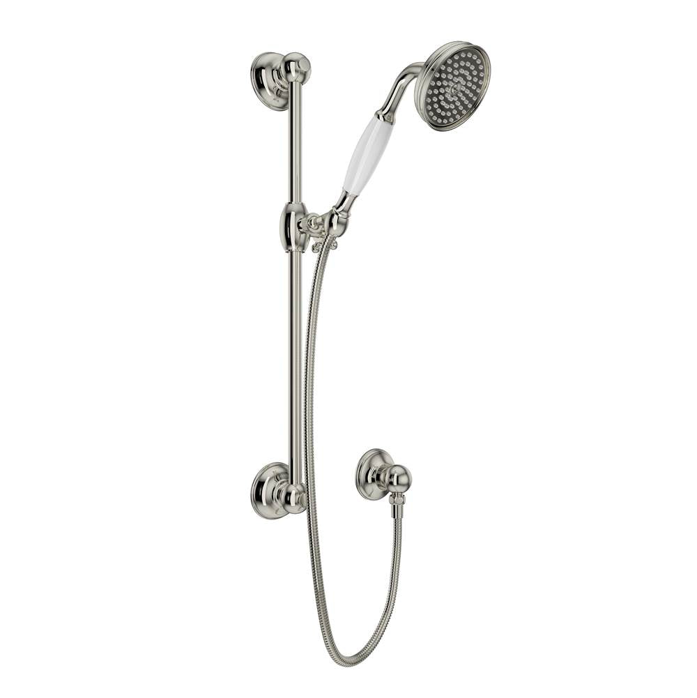ROHL 1300EPN Handshower Set With 22" Slide Bar and Single Function Handshower In Polished Nickel