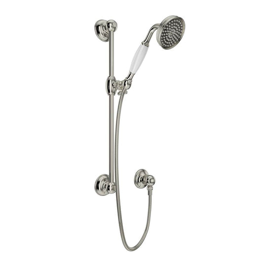 ROHL 1300EPN Handshower Set With 22" Slide Bar and Single Function Handshower In Polished Nickel