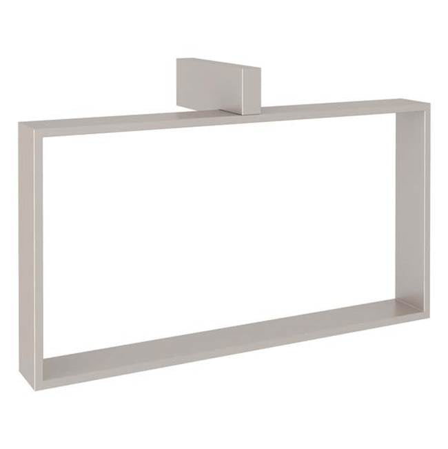 ROHL QU220-STN Quartile Rectangular Towel Holder Ring In Satin Nickel
