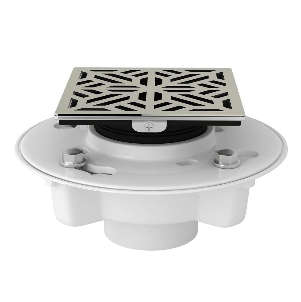 ROHL SDPVC2/3-3144PN PVC 2" X 3" Drain Kit With 3144 Mosaic Decorative Cover In Polished Nickel