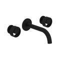 ROHL EC08W3IWMB Eclissi Wall Mount Lavatory Faucet With C-Spout In Matte Black