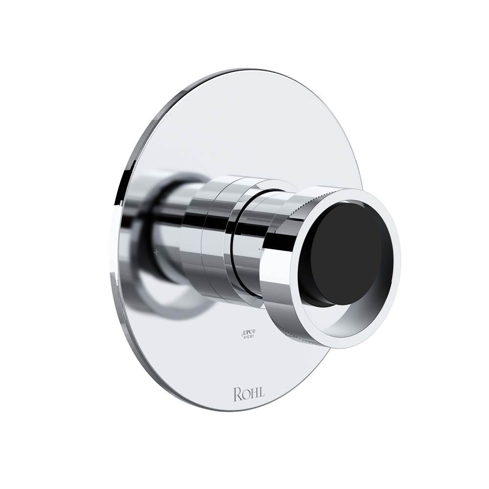 ROHL TEC51W1IWPCB Eclissi 1/2" Pressure Balance Trim In Polished Chrome/Matte Black