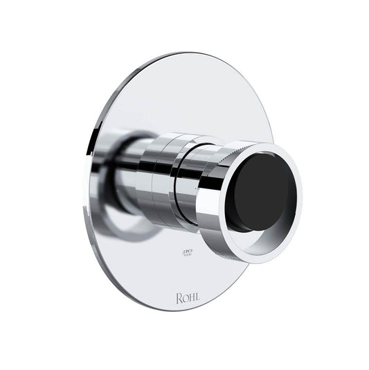 ROHL TEC51W1IWPCB Eclissi 1/2" Pressure Balance Trim In Polished Chrome/Matte Black