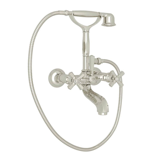 ROHL A1901XMPN Palladian Exposed Wall Mount Tub Filler In Polished Nickel