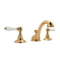ROHL A1408LPULB-2 Viaggio Widespread Lavatory Faucet With Low Spout In Unlacquered Brass