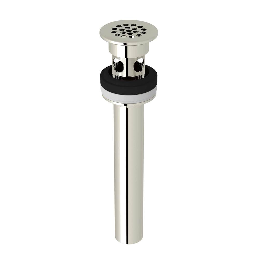 ROHL 7444PN Grid Drain With Overflow In Polished Nickel