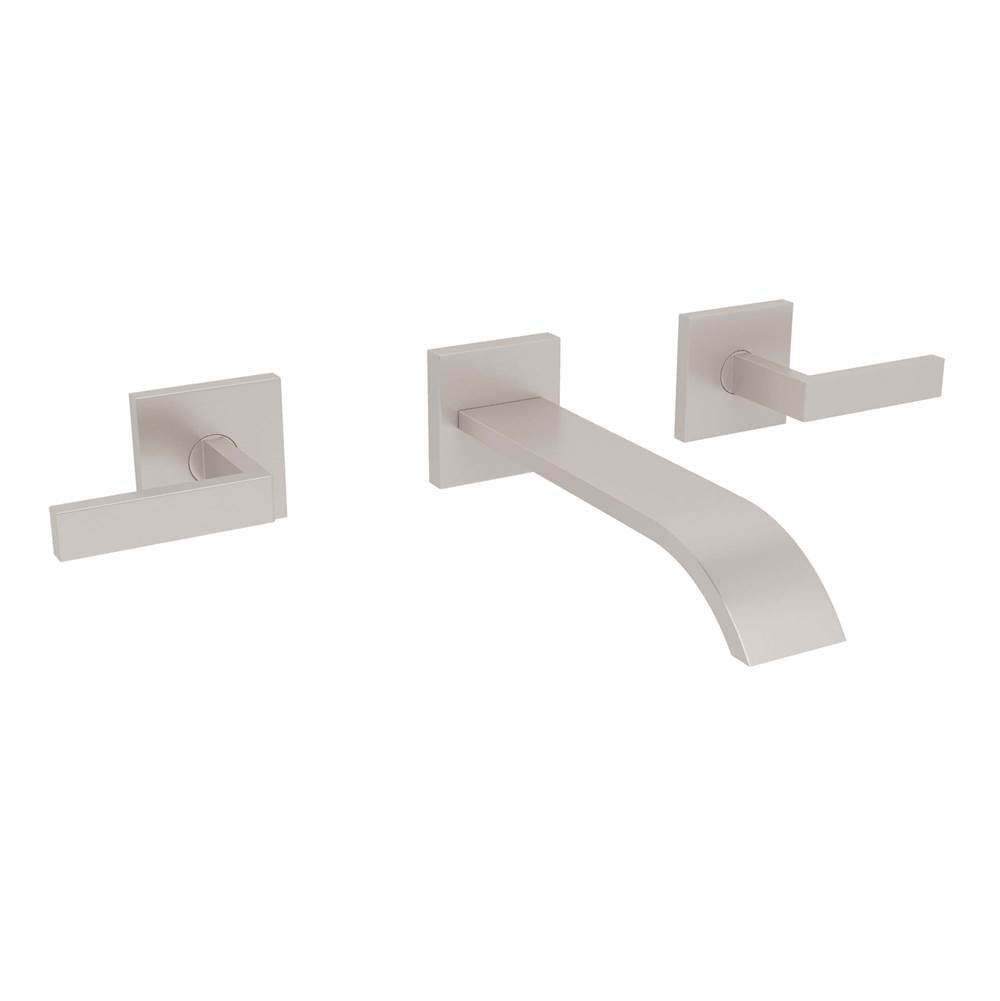 ROHL WA751L-STN/TO-2 Wave Wall Mount Lavatory Faucet In Satin Nickel
