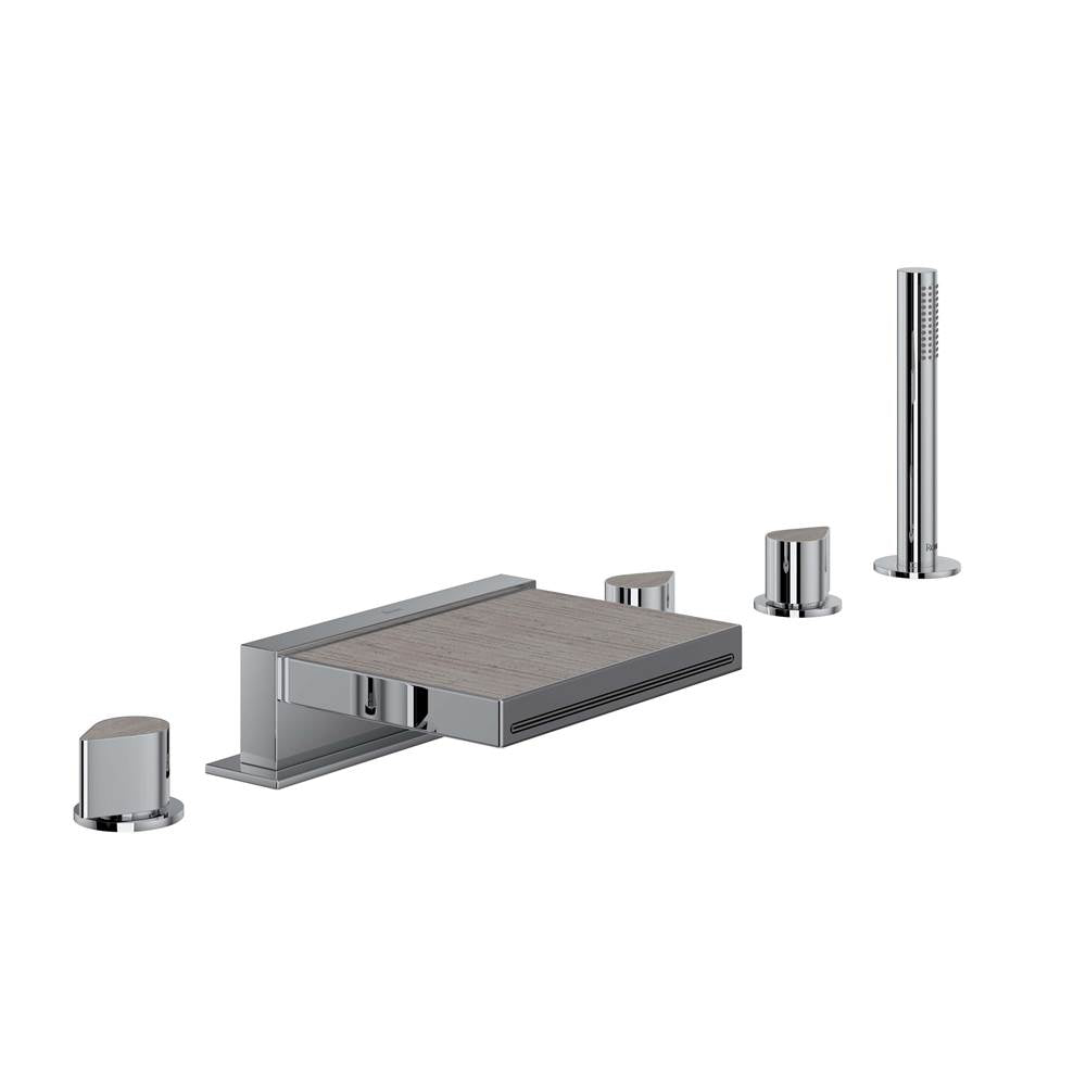 ROHL MI05D5WBAPC Miscelo 5-Hole Deck Mount Tub Filler In Polished Chrome