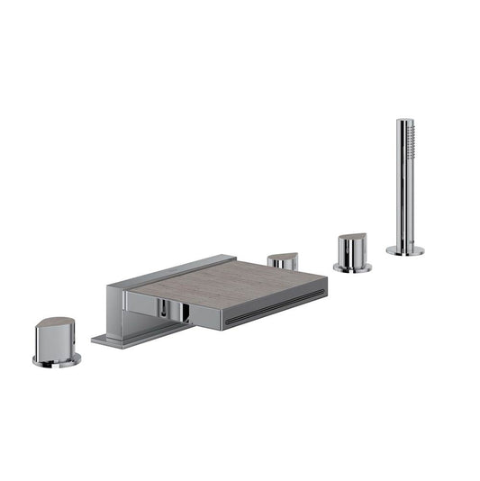 ROHL MI05D5WBAPC Miscelo 5-Hole Deck Mount Tub Filler In Polished Chrome