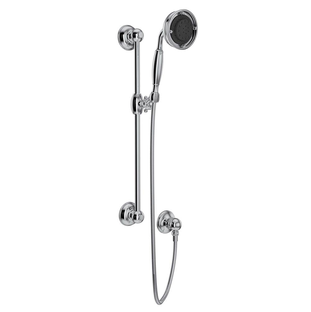 ROHL 1311APC Handshower Set With 22" Slide Bar and 3-Function Handshower In Polished Chrome
