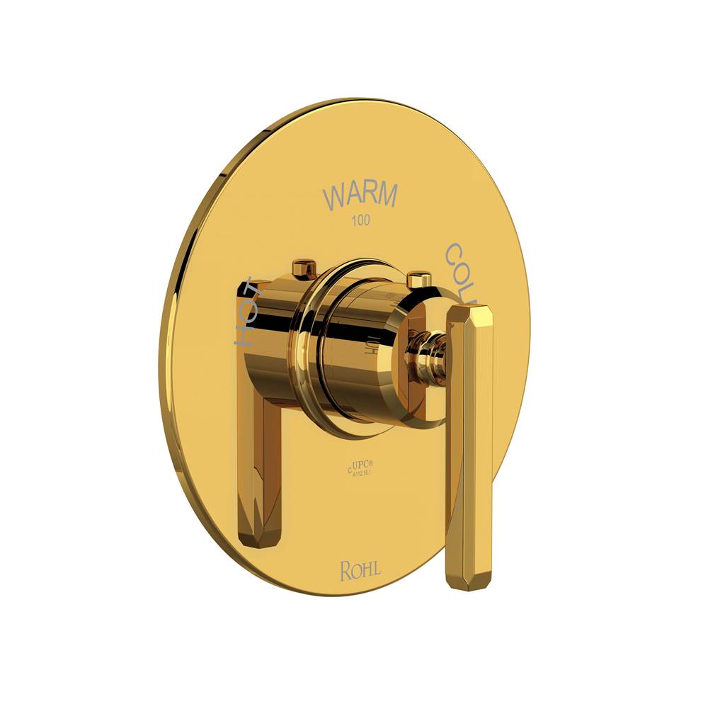 ROHL TAP13W1LMULB Apothecary 3/4" Thermostatic Trim Without Volume Control In Unlacquered Brass