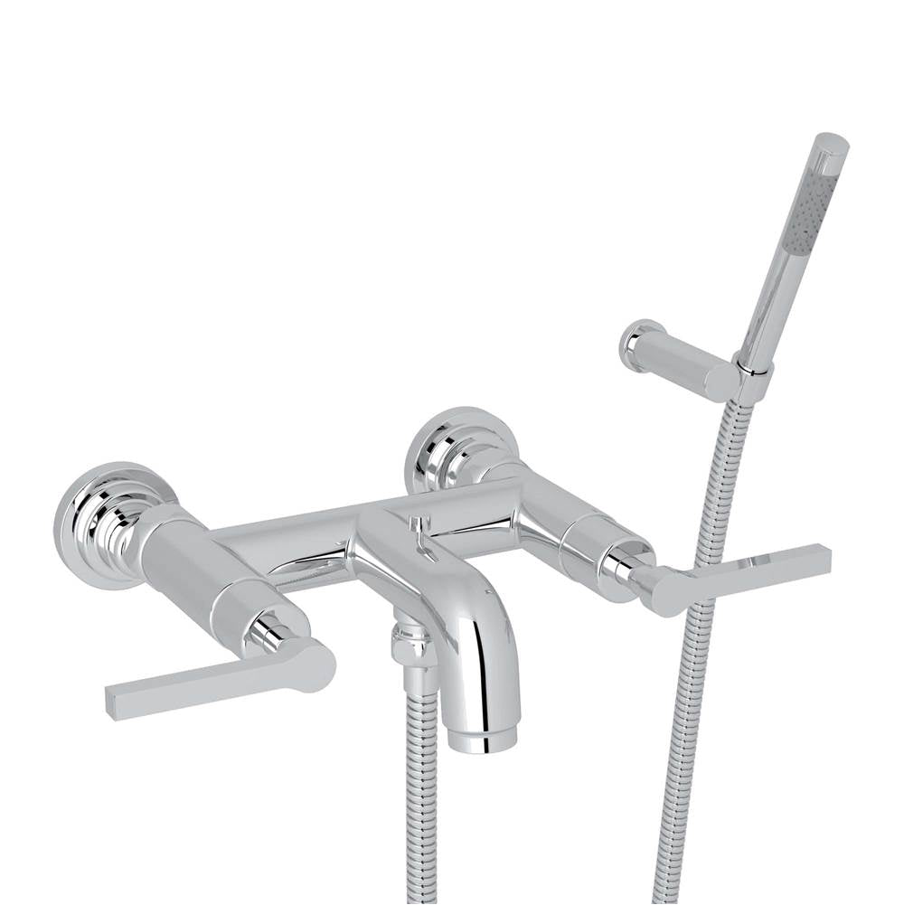 ROHL A2202LMAPC Lombardia Exposed Wall Mount Tub Filler In Polished Chrome